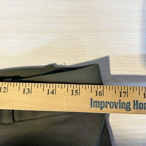 Women's 6 Liz Claiborne Career Emma Classic Stretch Dress Pants Olive Green - Picture 7 of 10